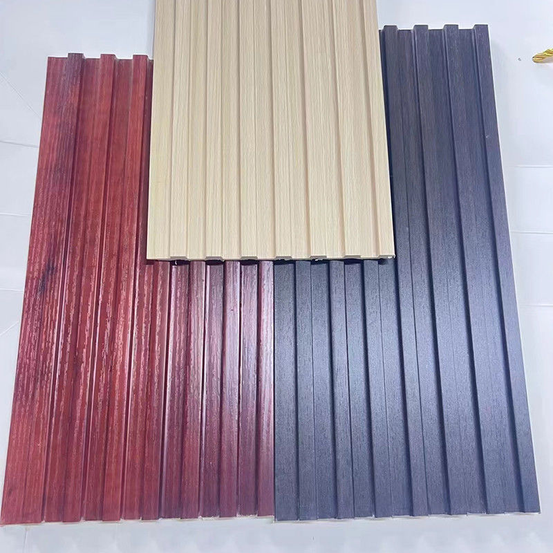 Настройка WPC Fiber Grating Groove Surface Waterproof Fireproof Wall Cladding для украшения дома